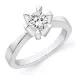 diamant ring in 14 karaat witgoud 0,50 ct