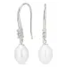 7 - 8 mm parel oorbellen in zilver