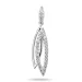 Lang zirkoon hanger in zilver
