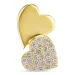 hart zirkoon hanger in verguld sterlingzilver