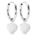 15 mm hart creool in zilver