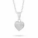NORDAHL ANDERSEN hart hanger met ketting in gerodineerd zilver witte zirkoon