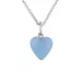 NORDAHL ANDERSEN hart blauwe caledoniet ketting in gerodineerd zilver blauwe caledoniet