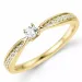 rond diamant ring in 14 karaat goud 0,14 ct