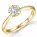 rond diamant ring in 14 karaat goud 0,10 ct 0,12 ct