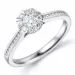 rond diamant ring in 14 karaat witgoud 0,15 ct 0,26 ct