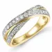 Abstract diamant ring in 14 karaat goud-en witgoud 0,50 ct