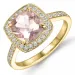 morganiet diamant ring in 14 karaat goud 2,2 ct 0,38 ct