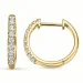 18 mm creool in 14 karaat goud met diamant