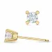 2 x 0,20 ct solitaire oorbel in 14 karaat goud met diamant
