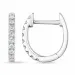 8 mm creool in 14 karaat witgoud met diamant 