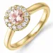 morganit diamant ring in 14 karaat goud 0,43 ct 0,22 ct