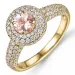 morganit diamant ring in 14 karaat goud 0,43 ct 0,66 ct