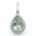 Groen amethist diamanten hanger in 14 caraat witgoud 0,10 ct 1,55 ct