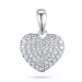 hart diamanten hanger in 14 caraat witgoud 0,49 ct