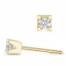 2 x 0,10 ct solitaire oorbel in 14 karaat goud met diamant 