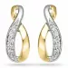 infinity diamant oorbellen in 14 karaat goud en witgoud met diamant 