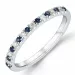 Saffier diamant ring in 14 karaat witgoud 0,19 ct 0,10 ct