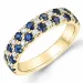 saffier diamant ring in 14 karaat goud 0,24 ct 0,96 ct