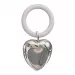 Geboortegeschenken: hart rammelaar in ziverplated  model: 150-87760