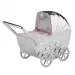 Geboortegeschenken: kinderwagen met wielen die draaien spaarpot in verchroomd  model: 152-86986