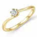 0,10 ct diamant solitaire ring in 14 karaat goud 0,10 ct