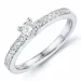 diamant ring in 14 karaat witgoud 0,20 ct 0,136 ct