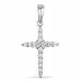 kruis diamant hanger in 14 caraat witgoud 0,15 ct