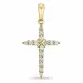 kruis diamant hanger in 14 caraat goud 0,25 ct