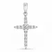 kruis diamant hanger in 14 caraat witgoud 0,25 ct