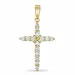 kruis diamant hanger in 14 caraat goud 0,33 ct