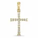 kruis diamant hanger in 14 caraat goud 0,15 ct