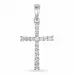 kruis diamant hanger in 14 caraat witgoud 0,155 ct