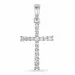 kruis diamant hanger in 14 caraat witgoud 0,155 ct