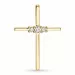 kruis diamant hanger in 14 caraat goud 0,103 ct