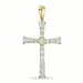 kruis diamant hanger in 14 caraat goud 0,297 ct