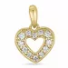 hart diamanten hanger in 14 caraat goud 0,149 ct