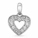 hart diamanten hanger in 14 caraat witgoud 0,149 ct