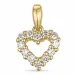 hart diamanten hanger in 14 caraat goud 0,18 ct