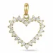 hart diamant hanger in 14 caraat goud 0,33 ct