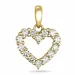 hart diamant hanger in 14 caraat goud 0,25 ct