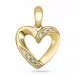 hart diamant hanger in 14 caraat goud 0,054 ct