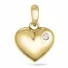 hart diamant hanger in 14 caraat goud 0,015 ct