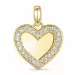 hart diamant hanger in 14 caraat goud  0,113 ct
