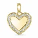 hart diamant hanger in 14 caraat goud  0,113 ct