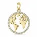 world diamant hanger in 14 caraat goud 0,088 ct