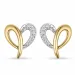 hart diamant oorsteker in 14 karaat goud en witgoud met diamant 