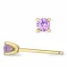 2 x 0,13 ct pink saffier solitaire oorbel in 14 karaat goud met pink saffier 