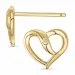 hart briljant oorbellen in 14 karaat goud met diamant 