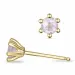 2 x 0,25 ct roze kwarts solitaire oorbel in 14 karaat goud met kwarts 